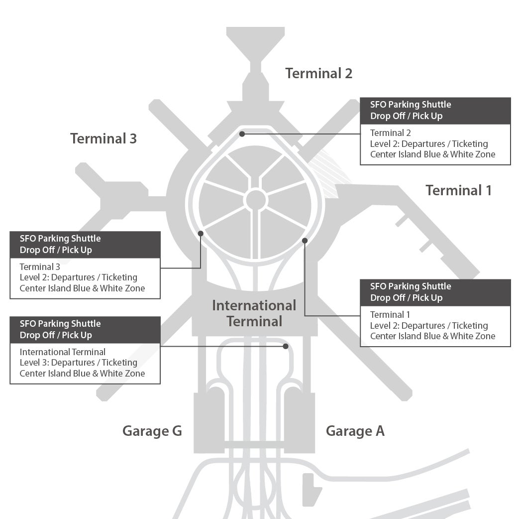 SFO Parking Shuttle - map