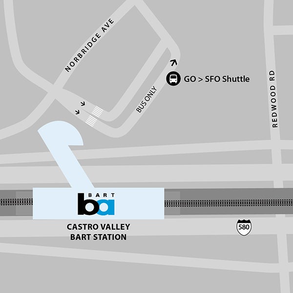 GO SFO CASTRO VALLEY MAP