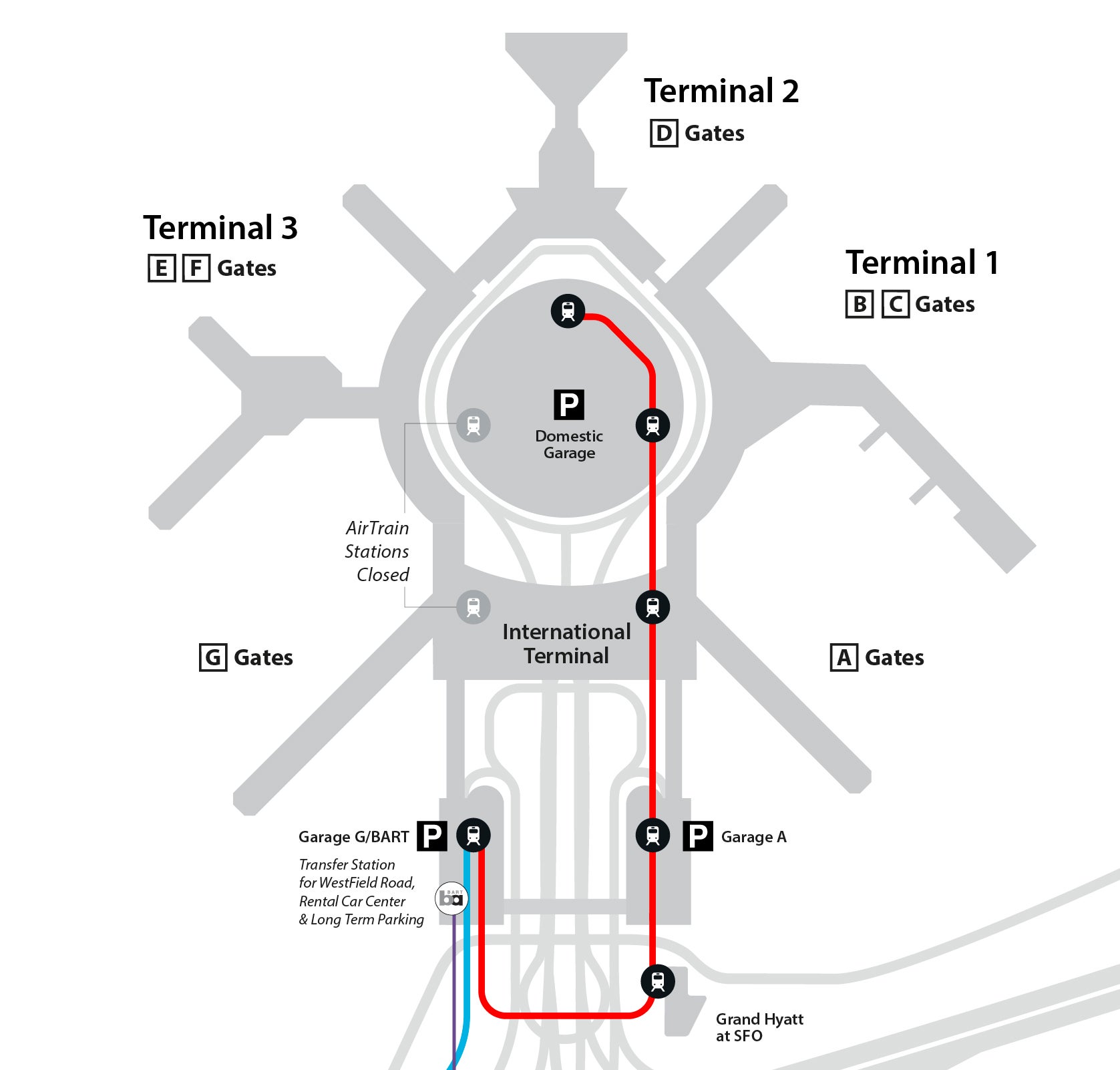 AirTrain Closure map_march 2025